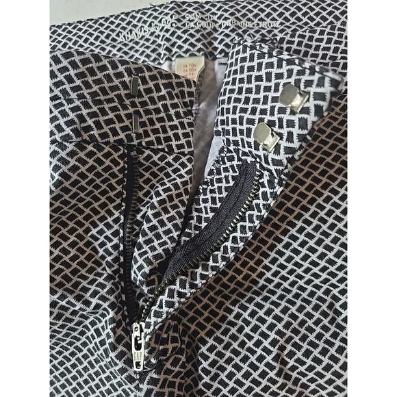Size 10 Khakis by Gap Women's Slim City Stretch Pants Black &‎ White - Picture 5 of 8